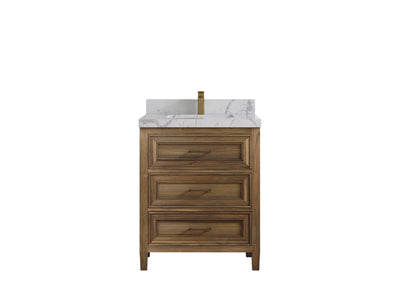 Santa Monica Teak Wood 30 in. W x 22 in. D Single Sink Bathroom Vanity - Willow Bath and Vanity