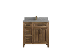 Santa Monica Teak Wood 36 in. W x 22 in. D Center Sink Bathroom Vanity - photo 39