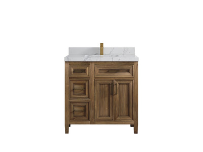 Santa Monica Teak Wood 36 in. W x 22 in. D Center Sink Bathroom Vanity - Willow Bath and Vanity
