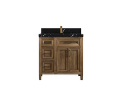 Santa Monica Teak Wood 36 in. W x 22 in. D Center Sink Bathroom Vanity - photo 9