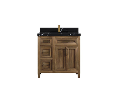 Santa Monica Teak Wood 36 in. W x 22 in. D Center Sink Bathroom Vanity - Willow Bath and Vanity