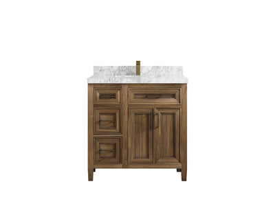 Santa Monica Teak Wood 36 in. W x 22 in. D Center Sink Bathroom Vanity - Willow Bath and Vanity