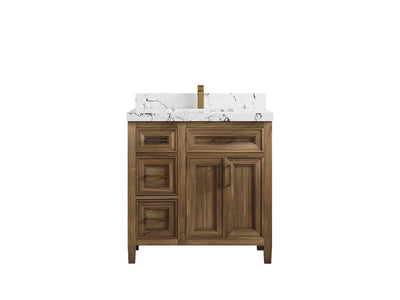 Santa Monica Teak Wood 36 in. W x 22 in. D Center Sink Bathroom Vanity - Willow Bath and Vanity