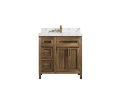 Santa Monica Teak Wood 36 in. W x 22 in. D Center Sink Bathroom Vanity - Willow Bath and Vanity