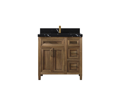 Santa Monica Teak Wood 36 in. W x 22 in. D Single Sink Bathroom Vanity - Willow Bath and Vanity