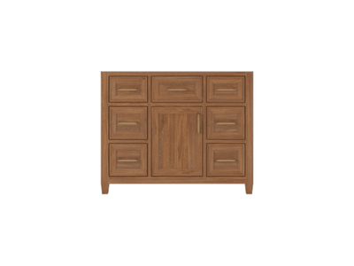Santa Monica Teak Wood 42 in. W x 22 in. D Single Sink Bathroom Vanity - Willow Bath and Vanity