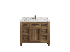 Santa Monica Teak Wood 42 in. W x 22 in. D Single Sink Bathroom Vanity - photo 14