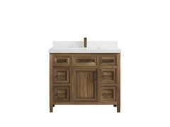 Santa Monica Teak Wood 42 in. W x 22 in. D Single Sink Bathroom Vanity - photo 40