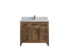 Santa Monica Teak Wood 42 in. W x 22 in. D Single Sink Bathroom Vanity - photo 26