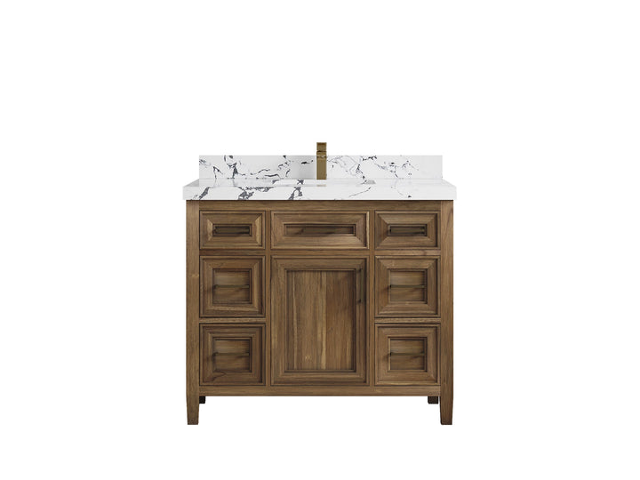 Santa Monica Teak Wood 42 in. W x 22 in. D Single Sink Bathroom Vanity - photo 18