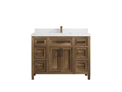 Santa Monica Teak Wood 48 in. W x 22 in. D Single Sink Bathroom Vanity - photo 36