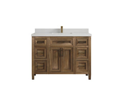 Santa Monica Teak Wood 48 in. W x 22 in. D Single Sink Bathroom Vanity - photo 28