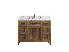 Santa Monica Teak Wood 48 in. W x 22 in. D Single Sink Bathroom Vanity - photo 20