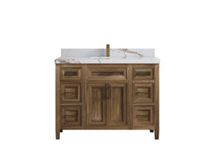 Santa Monica Teak Wood 48 in. W x 22 in. D Single Sink Bathroom Vanity - photo 10