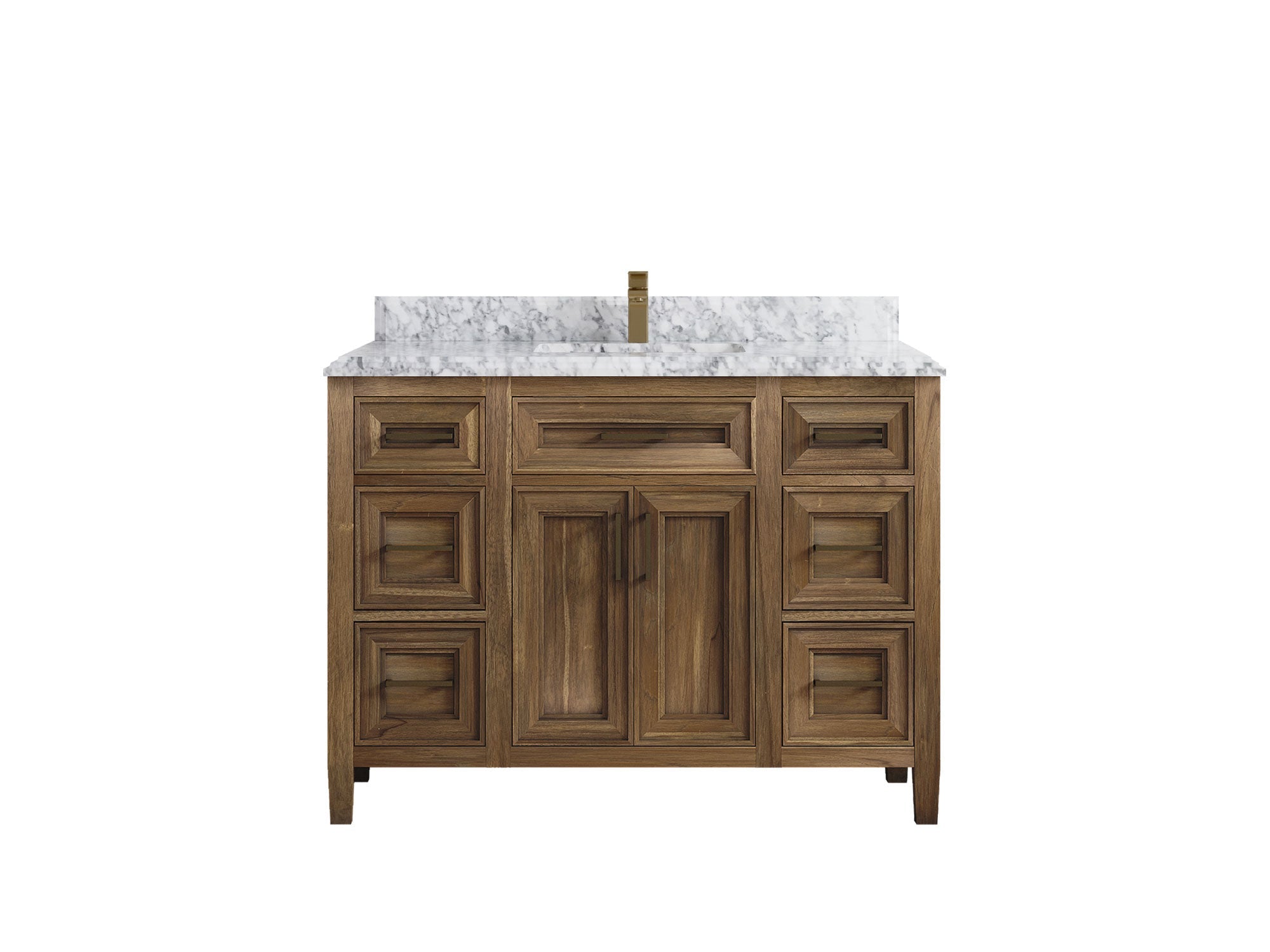 Santa Monica Teak Wood 48 in. W x 22 in. D Single Sink Bathroom Vanity - Willow Bath and Vanity