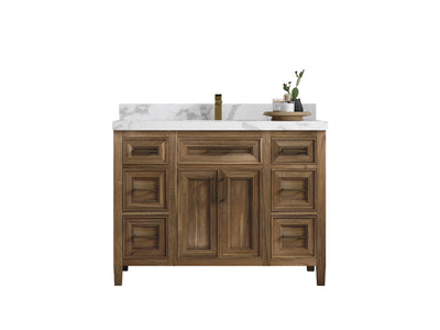 Santa Monica Teak Wood 48 in. W x 22 in. D Single Sink Bathroom Vanity - Willow Bath and Vanity