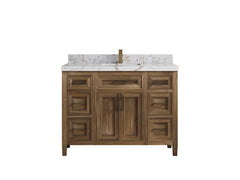 Santa Monica Teak Wood 48 in. W x 22 in. D Single Sink Bathroom Vanity - photo 18