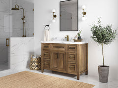 Santa Monica Teak Wood 48 in. W x 22 in. D Single Sink Bathroom Vanity - photo 2