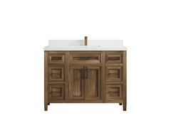 Santa Monica Teak Wood 48 in. W x 22 in. D Single Sink Bathroom Vanity - photo 42