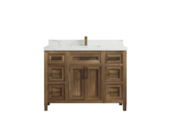 Santa Monica Teak Wood 48 in. W x 22 in. D Single Sink Bathroom Vanity - photo 8