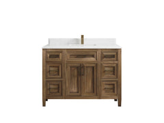 Santa Monica Teak Wood 48 in. W x 22 in. D Single Sink Bathroom Vanity - photo 32