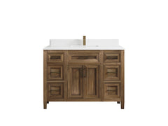Santa Monica Teak Wood 48 in. W x 22 in. D Single Sink Bathroom Vanity - photo 34