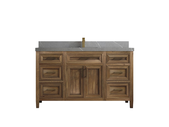 Santa Monica Teak Wood 60 in. W x 22 in. D Single Sink Bathroom Vanity - photo 40