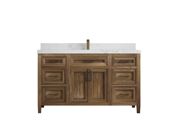 Santa Monica Teak Wood 60 in. W x 22 in. D Single Sink Bathroom Vanity - photo 20