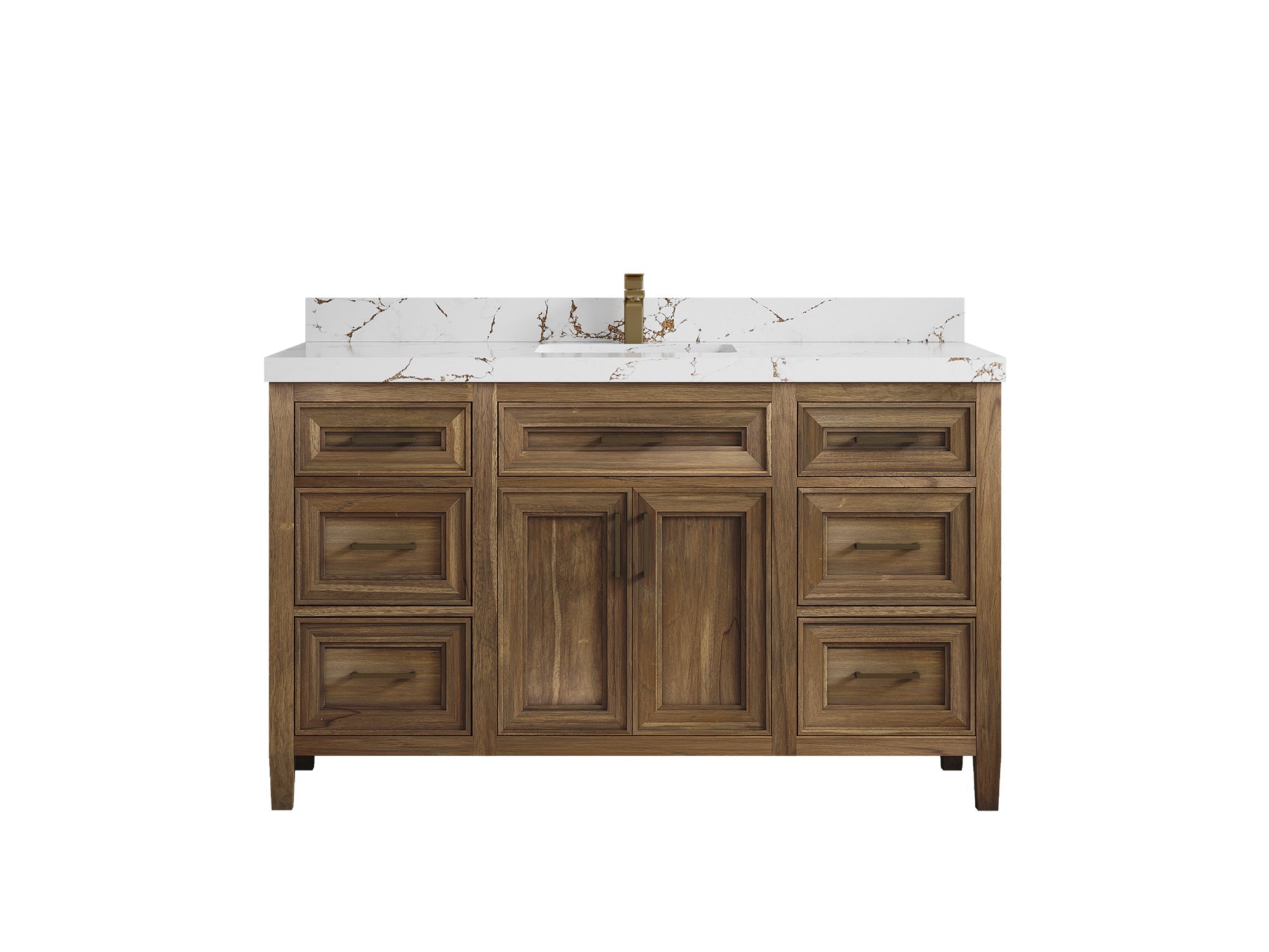 Santa Monica Teak Wood 60 in. W x 22 in. D Single Sink Bathroom Vanity - Willow Bath and Vanity