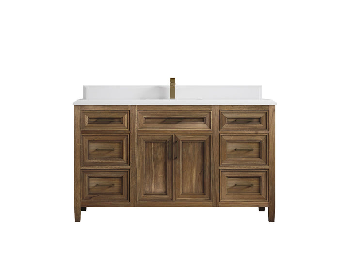 Santa Monica Teak Wood 60 in. W x 22 in. D Single Sink Bathroom Vanity - photo 34