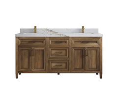 Santa Monica Teak Wood 72 in. W x 22 in. D Double Sink Bathroom Vanity - photo 30