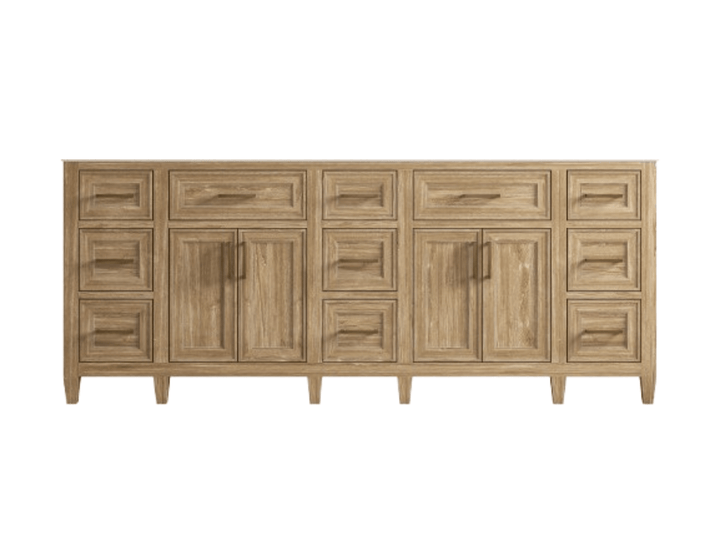 Santa Monica Teak Wood 84 in. W x 22 in. D Double Sink Bathroom Vanity - photo 6