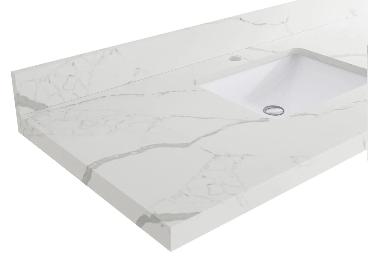 Calacatta Laza Quartz countertop detail