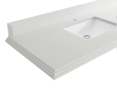 DC White Quartz countertop detail