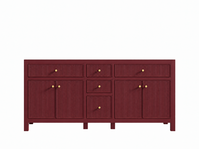 Sonoma Burgundy 72-inch vanity cabinet only — countertop and sinks not included