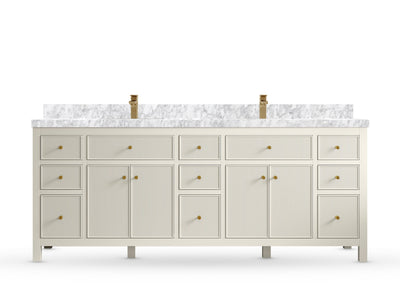 Sonoma 84 Alabaster, Carrara Marble, front view