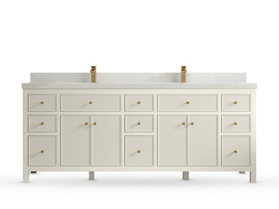 Sonoma 84 Alabaster, Carrara Quartz, front view