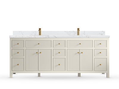 Sonoma 84 Alabaster, Empira White Quartz, front view