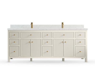 Sonoma 84 Alabaster, Frosty Carrara Quartz, front view