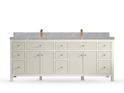 Sonoma 84 Alabaster, Pearl Light Gray Quartz, front view