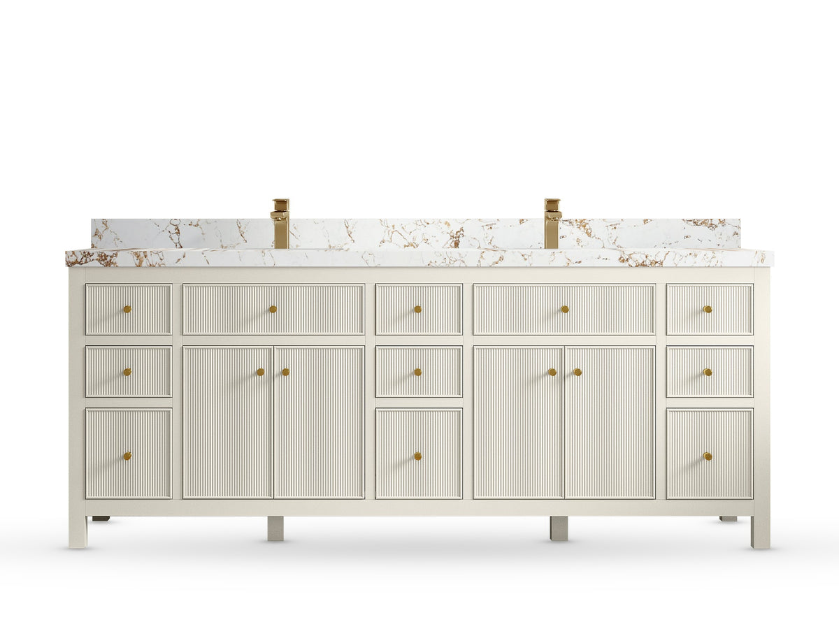 Sonoma 84 Alabaster, Viola Gold Quartz, front view