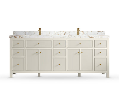 Sonoma 84 Alabaster, Viola Gold Quartz, front view