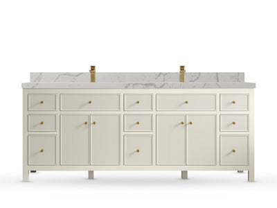 Sonoma 84 Alabaster, Venatino Quartz, front view