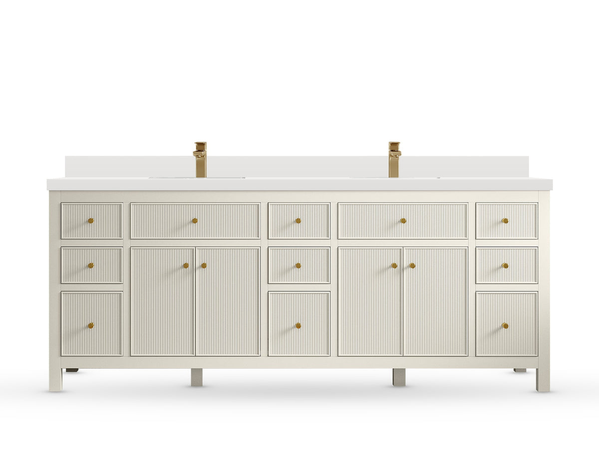 Sonoma 84 Alabaster, White Quartz, front view