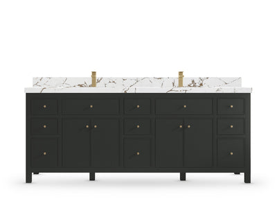 Sonoma 84 Black Top, Viola Brown Quartz, front view