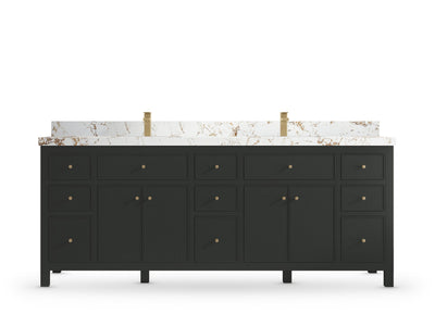 Sonoma 84 Black Top, Viola Gold Quartz, front view
