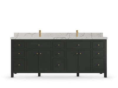 Sonoma 84 Black Top, Venatino Quartz, front view