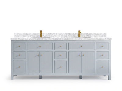 Sonoma 84 Blue Heather, Carrara Marble, front view