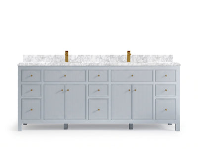 Sonoma 84 Blue Heather, Carrara Marble, front view