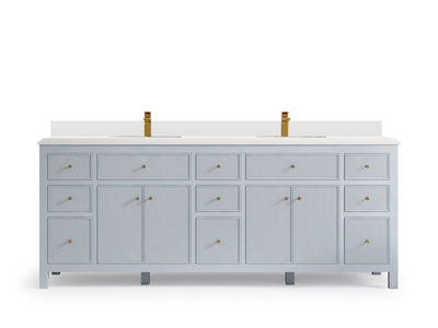 Sonoma 84 Blue Heather, White Quartz, front view